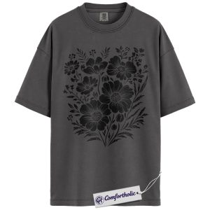 Floral Wildflower Shirt, Vintage Botanical Graphic Tee, Cottagecore Flower Lover T-Shirt, Mother’s Day Gift for Women & Garden Moms, Comfort Colors Shirt