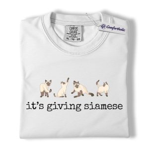 Alternative view of Siamese Cat Shirt, Funny Meme Quote Graphic Tee, Cat Lover Pet Owner T-Shirt, Gift for Cat Moms & Siamese Owners, Comfort Colors Shirt