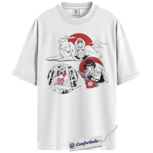 Alternative view of San Shirt, Princess Mononoke Shirt, Studio Ghibli Shirt, Anime Graphic Tee, Comfort Colors Shirt