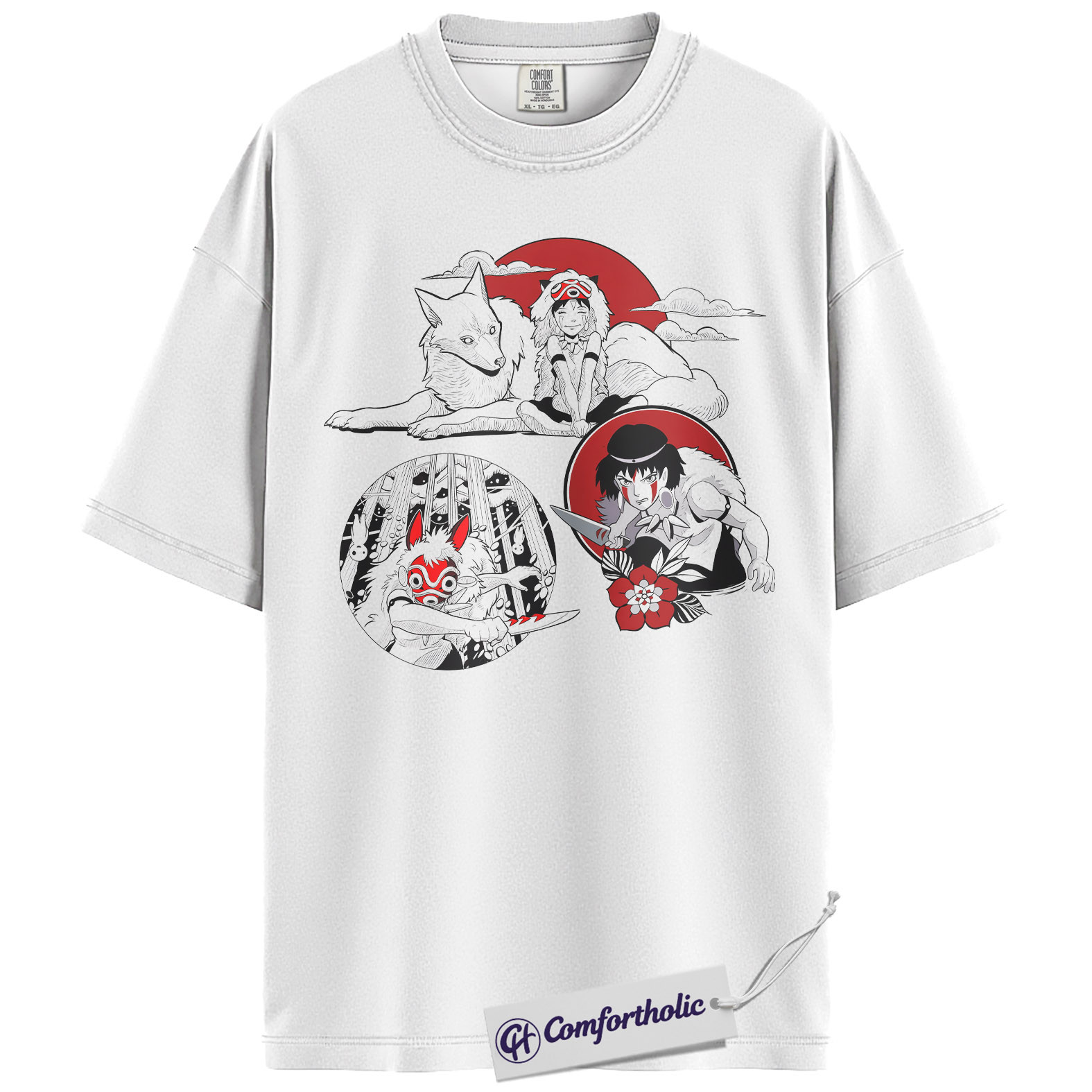 San Shirt, Princess Mononoke Shirt, Studio Ghibli Shirt, Anime Graphic Tee, Comfort Colors Shirt - Image 2