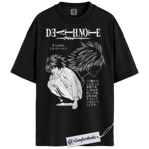 L Shirt, Death Note Shirt, Anime Graphic Tee, Comfort Colors Shirt