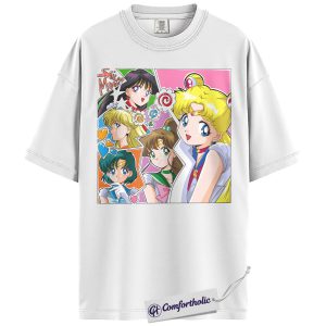 Alternative view of Sailor Moon Shirt, Anime Graphic Tee, Comfort Colors Shirt