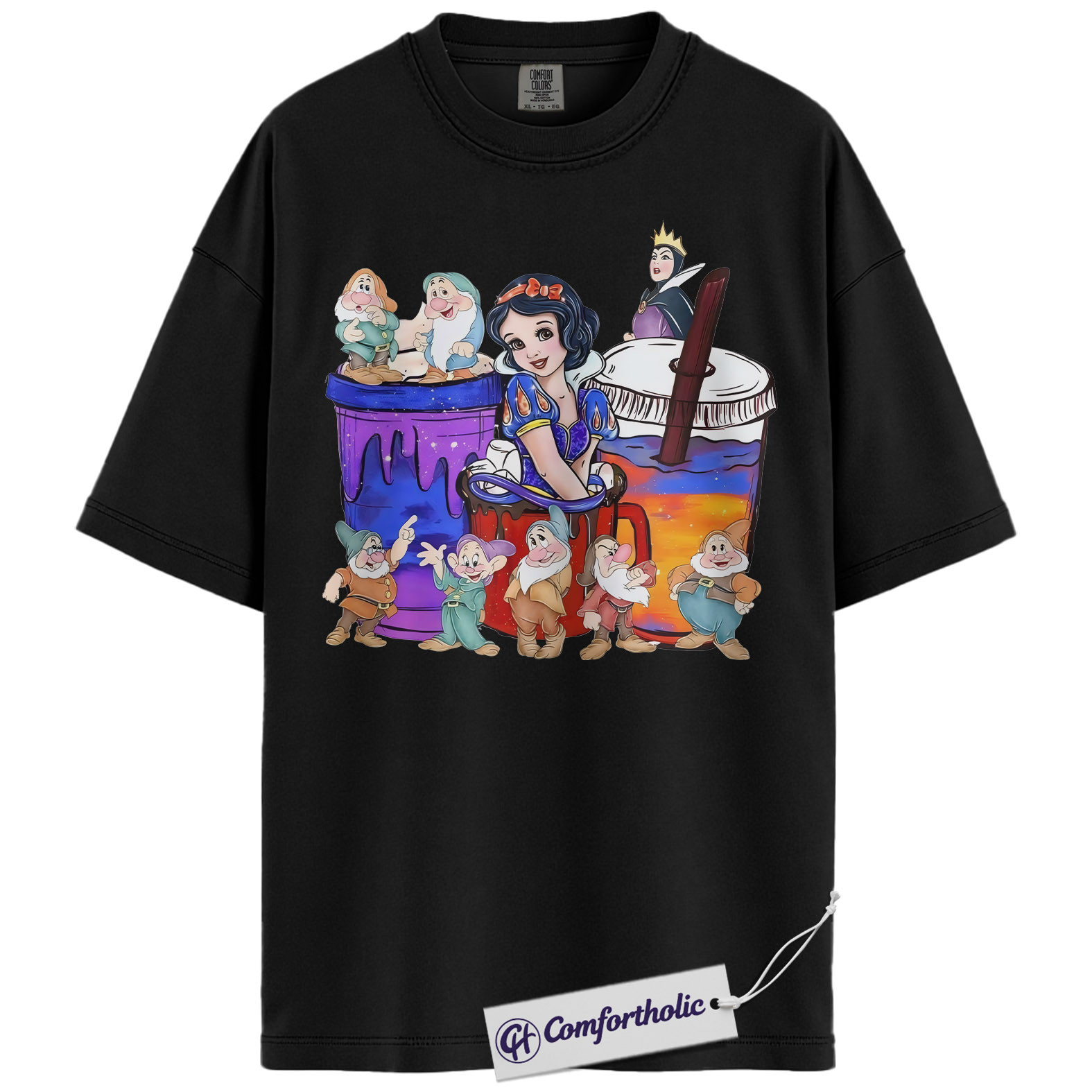Snow White and the Seven Dwarfs Shirt, Anime Graphic Tee, Comfort Colors Shirt - Image 3