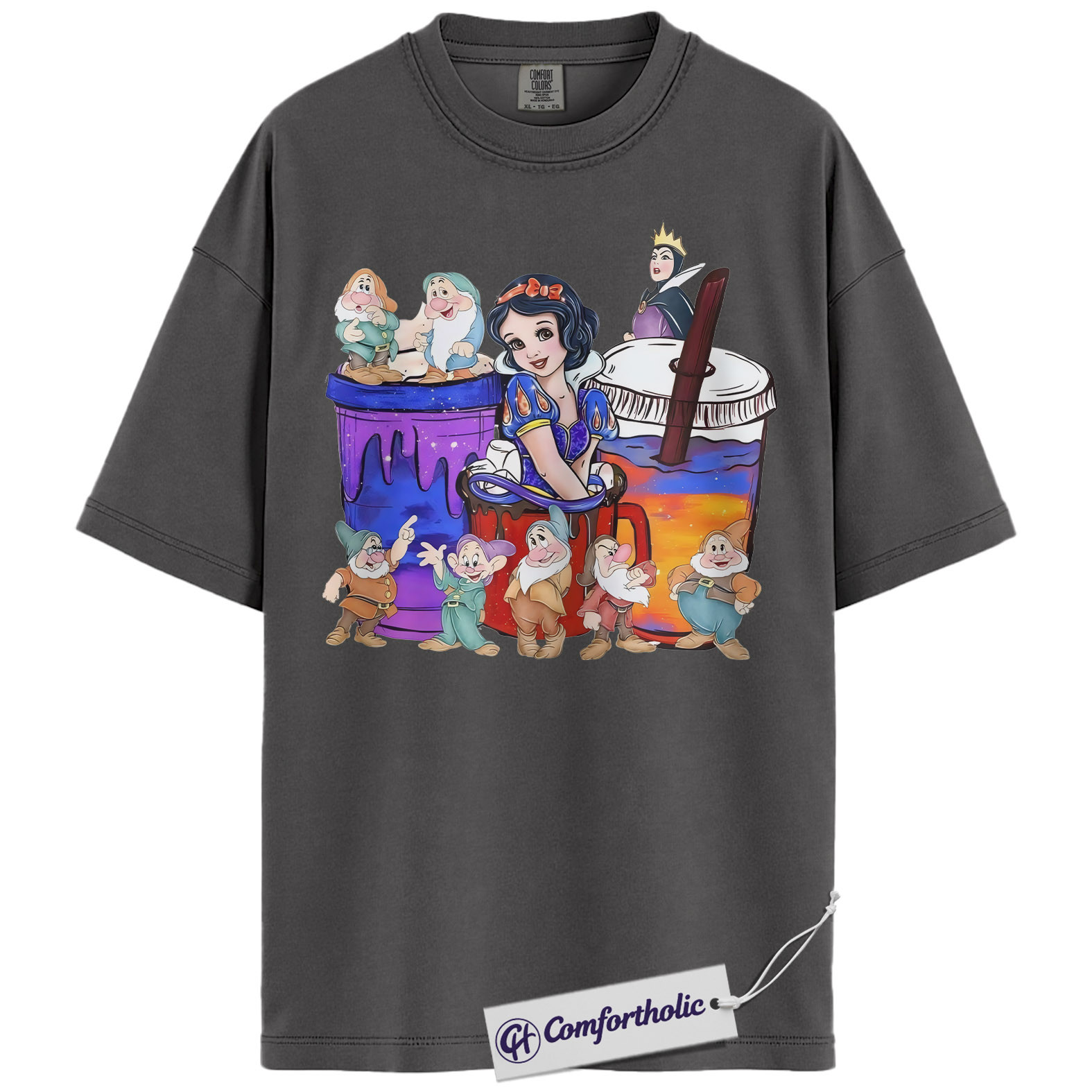 Snow White and the Seven Dwarfs Shirt, Anime Graphic Tee, Comfort Colors Shirt - Image 4