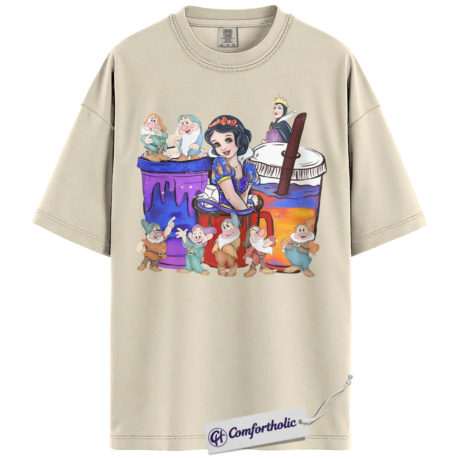 Snow White and the Seven Dwarfs Shirt, Anime Graphic Tee, Comfort Colors Shirt - Image 5