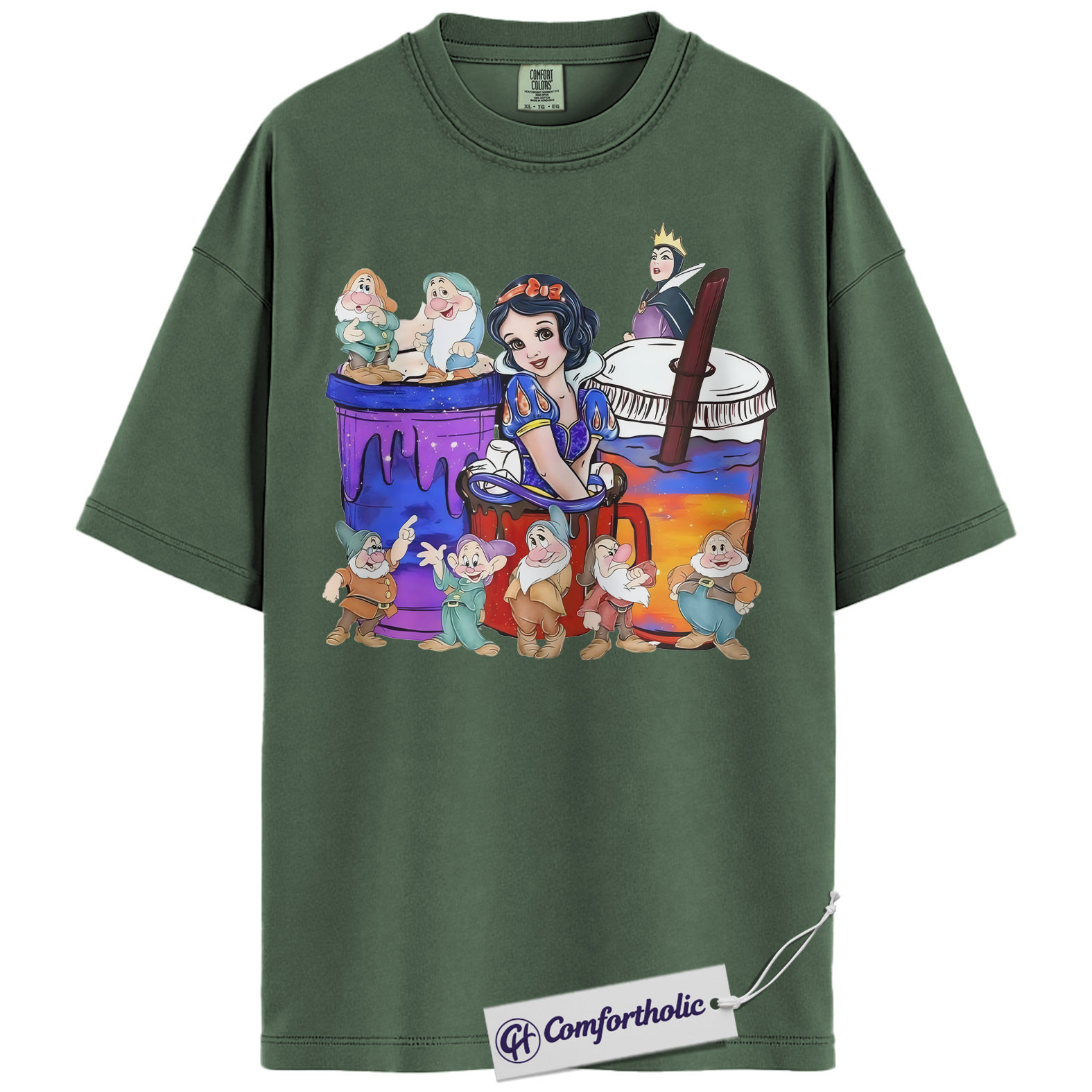 Snow White and the Seven Dwarfs Shirt, Anime Graphic Tee, Comfort Colors Shirt - Image 6
