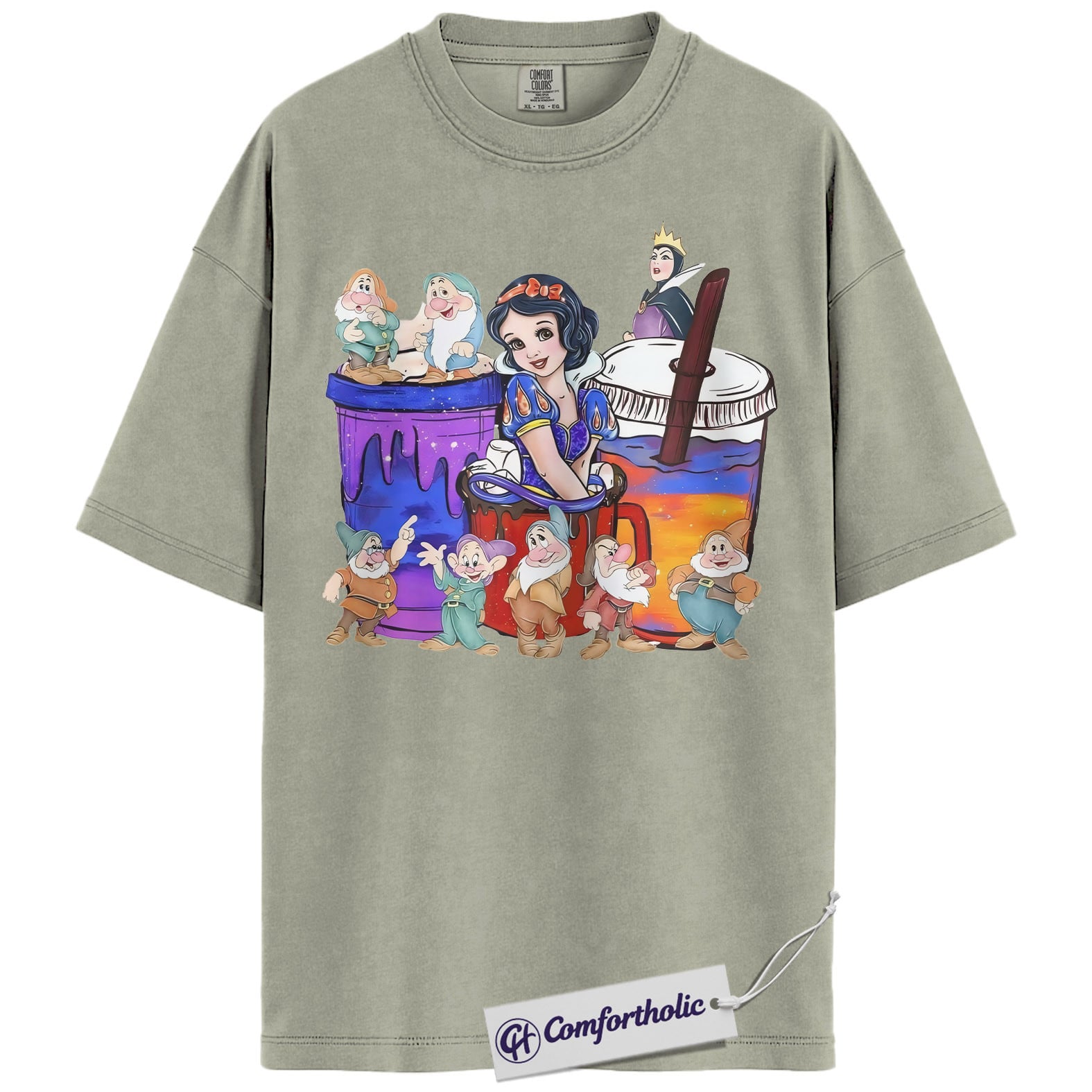 Snow White and the Seven Dwarfs Shirt, Anime Graphic Tee, Comfort Colors Shirt - Image 7