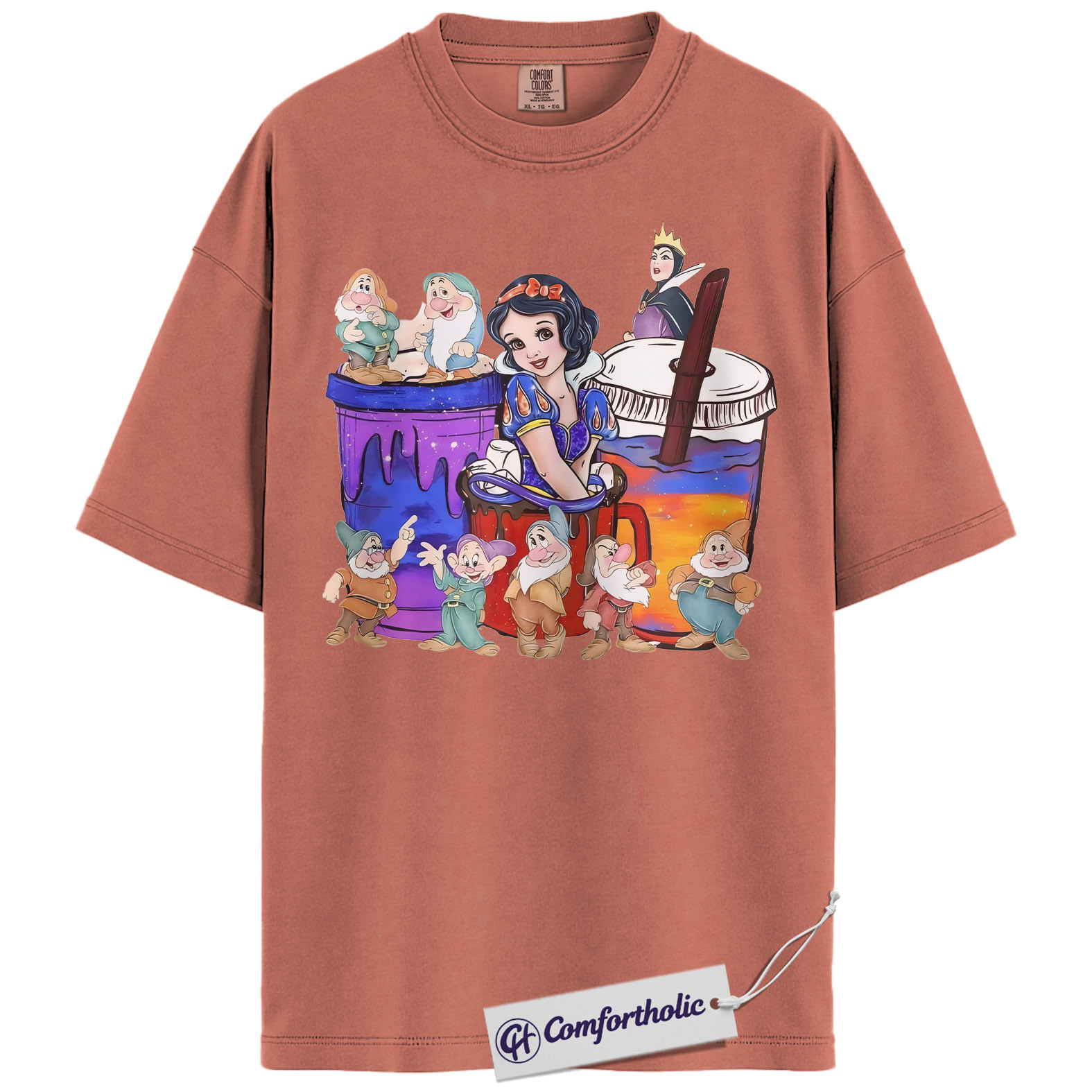Snow White and the Seven Dwarfs Shirt, Anime Graphic Tee, Comfort Colors Shirt - Image 8