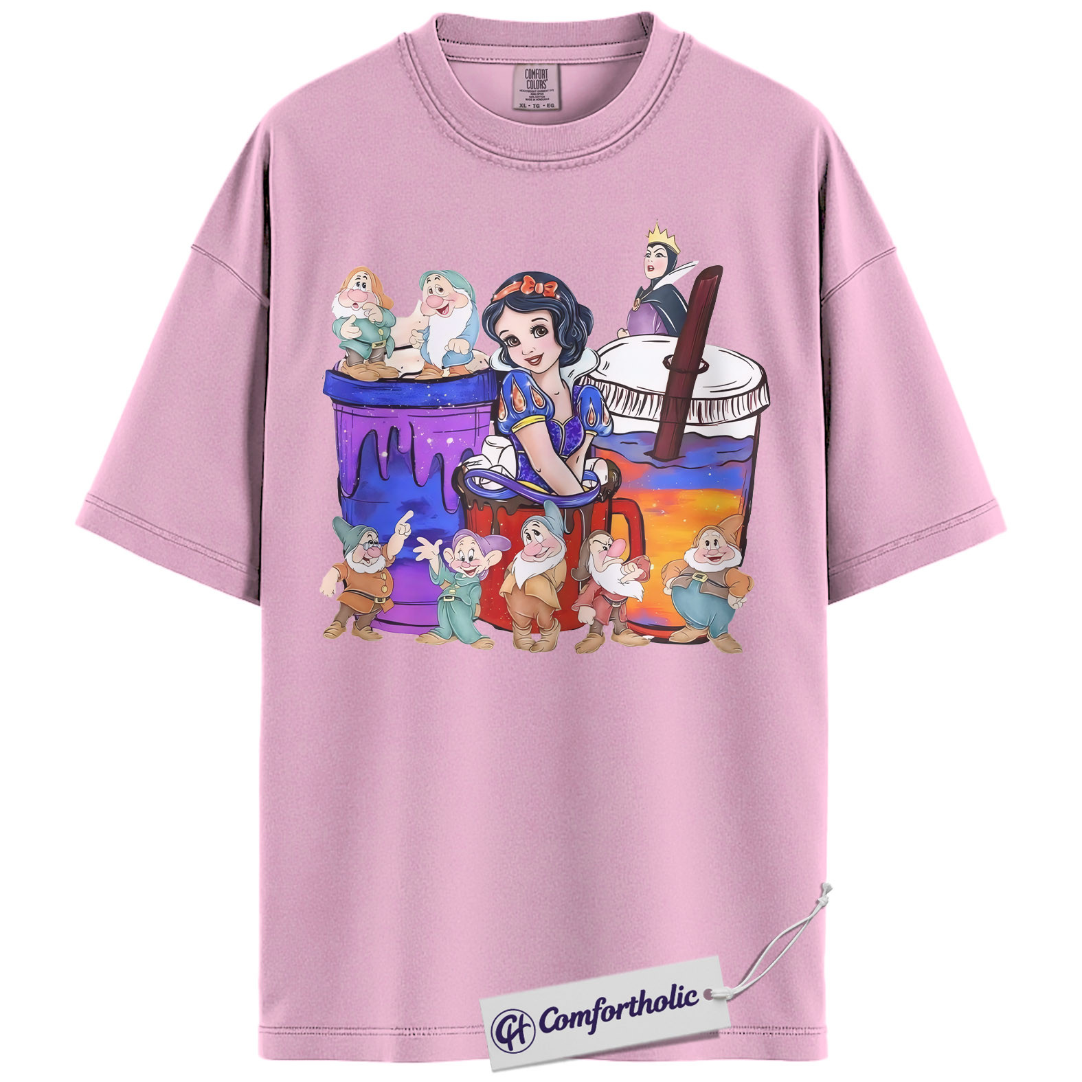 Snow White and the Seven Dwarfs Shirt, Anime Graphic Tee, Comfort Colors Shirt - Image 9