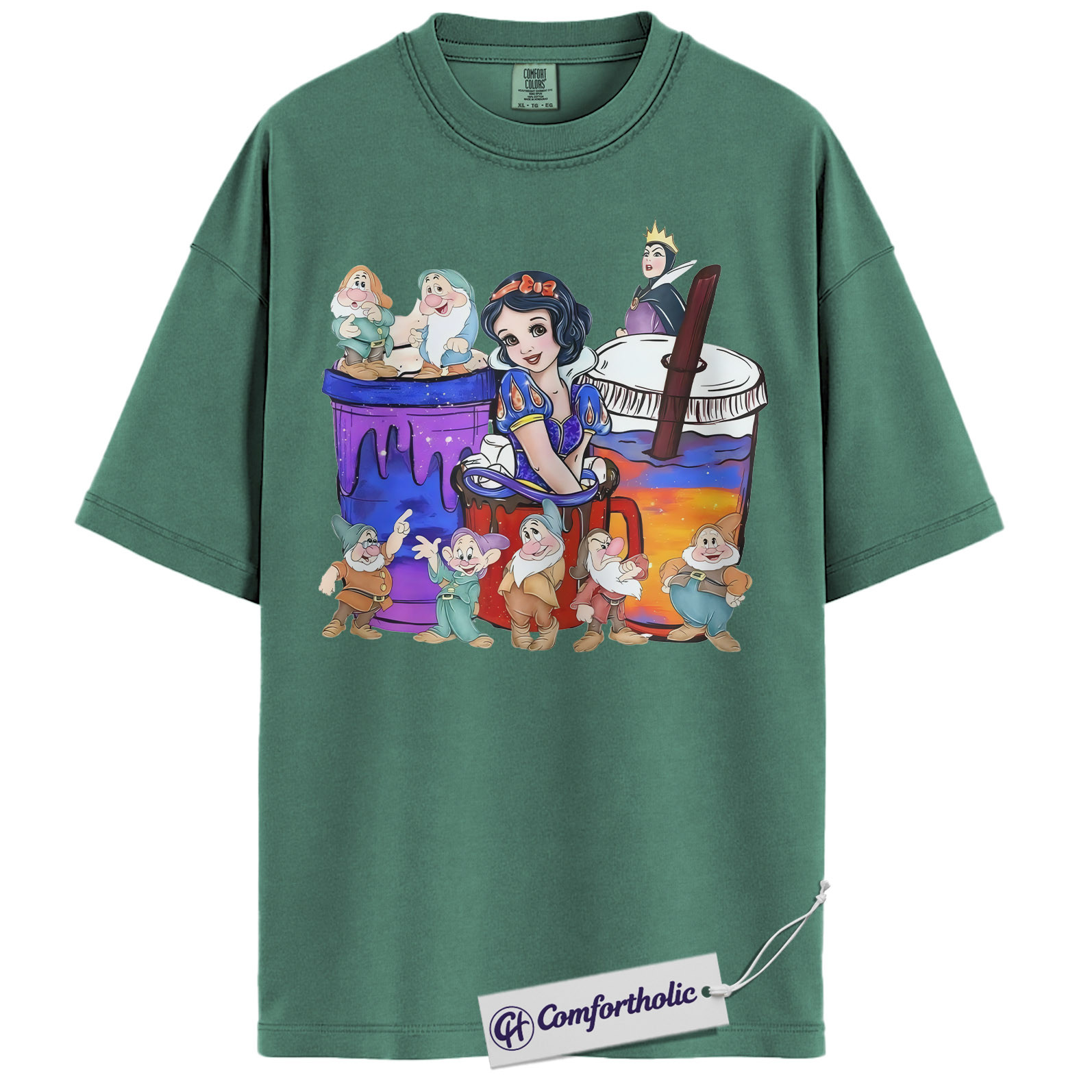 Snow White and the Seven Dwarfs Shirt, Anime Graphic Tee, Comfort Colors Shirt - Image 11