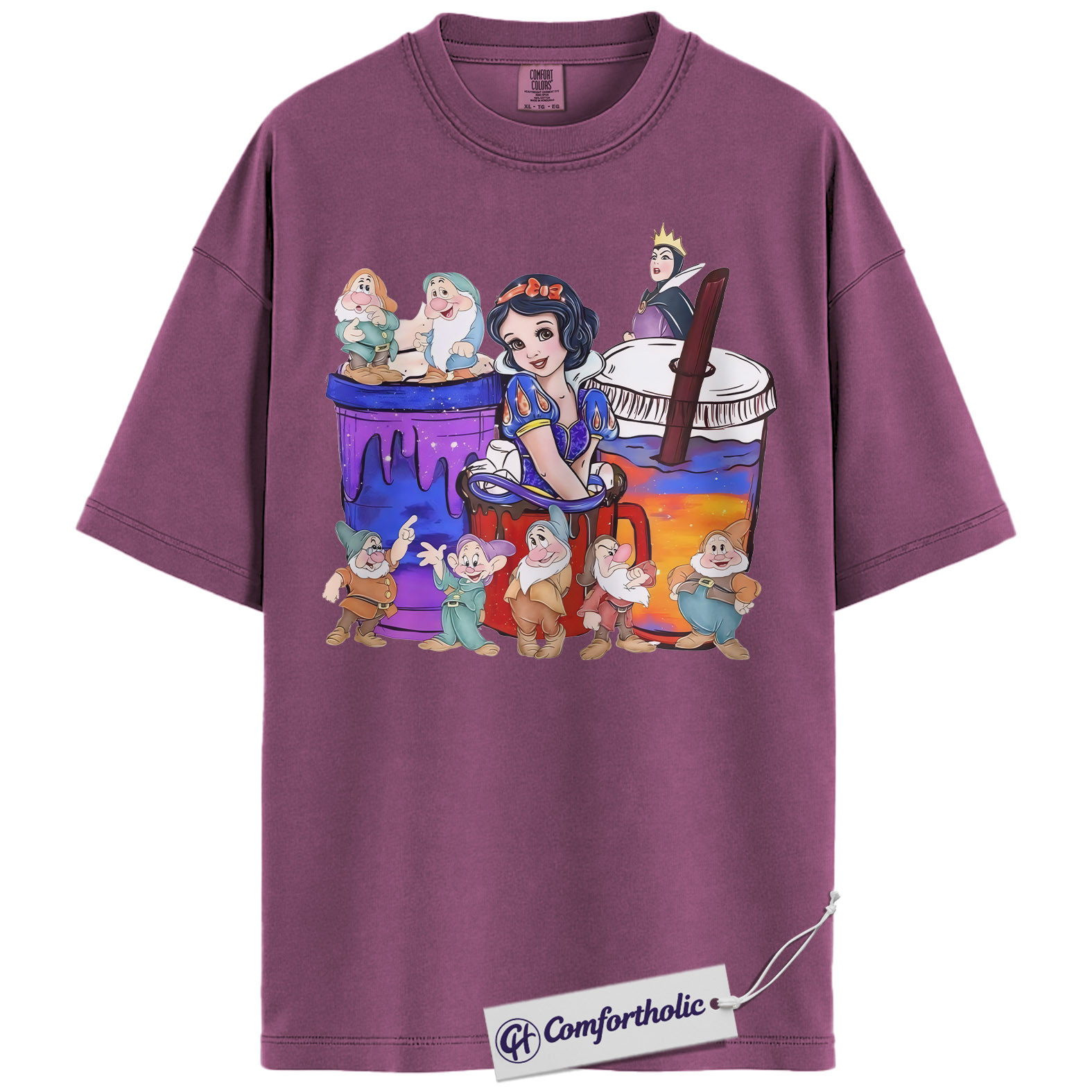 Snow White and the Seven Dwarfs Shirt, Anime Graphic Tee, Comfort Colors Shirt - Image 16