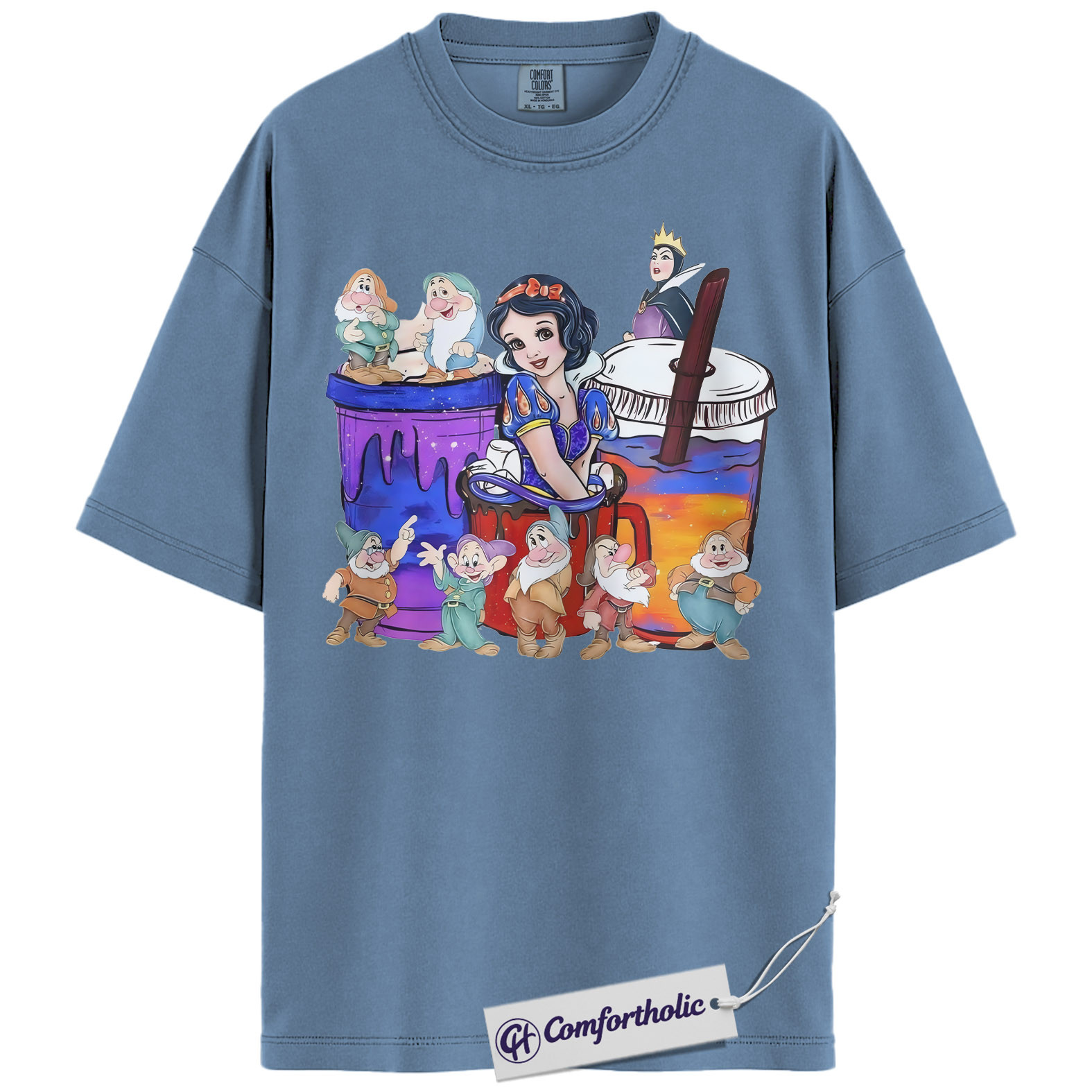 Snow White and the Seven Dwarfs Shirt, Anime Graphic Tee, Comfort Colors Shirt - Image 18