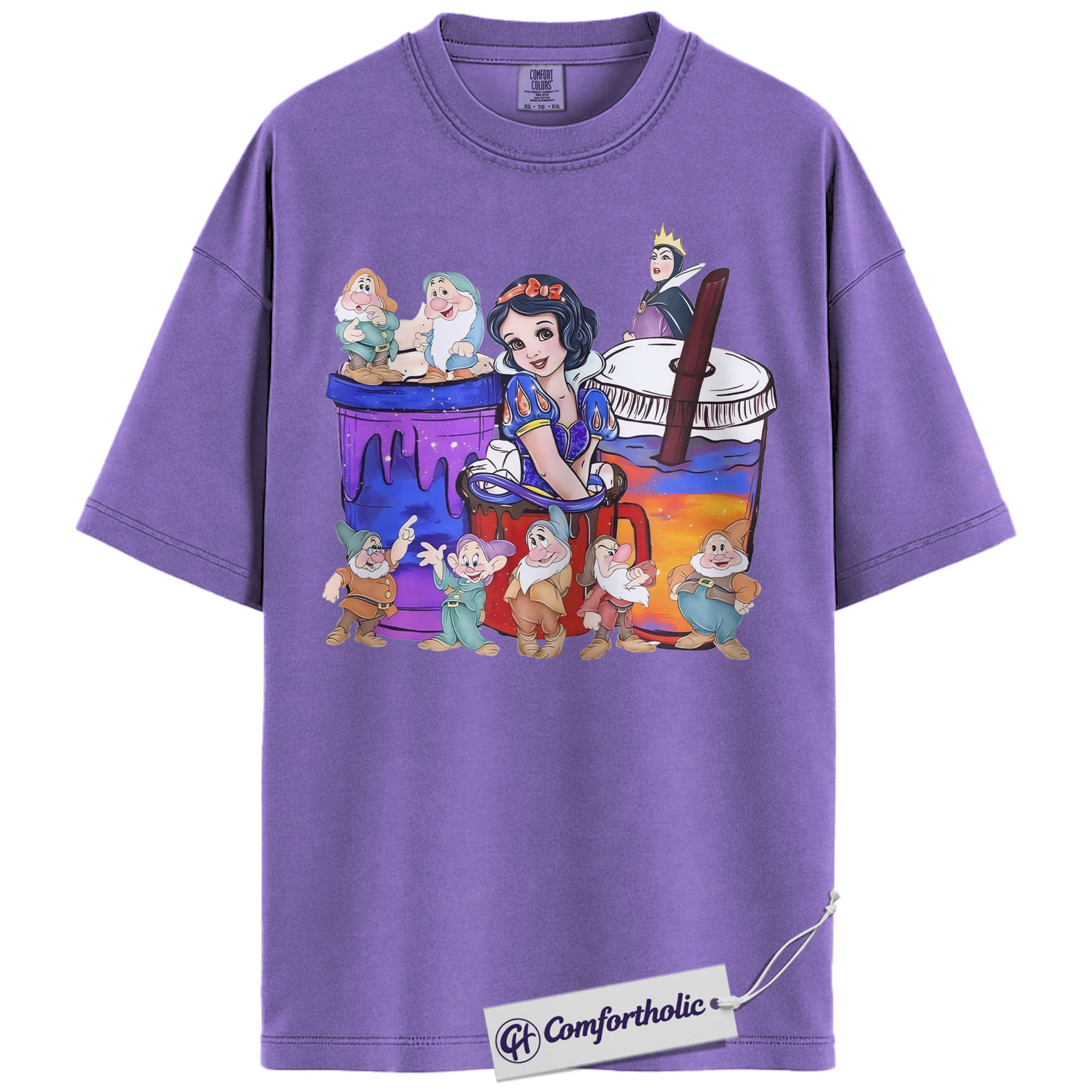 Snow White and the Seven Dwarfs Shirt, Anime Graphic Tee, Comfort Colors Shirt