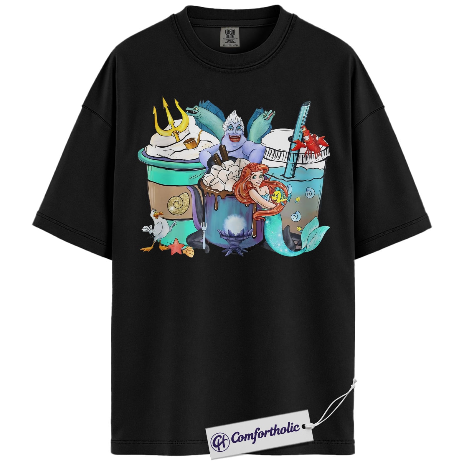 The Little Mermaid Shirt, Anime Graphic Tee, Comfort Colors Shirt - Image 3