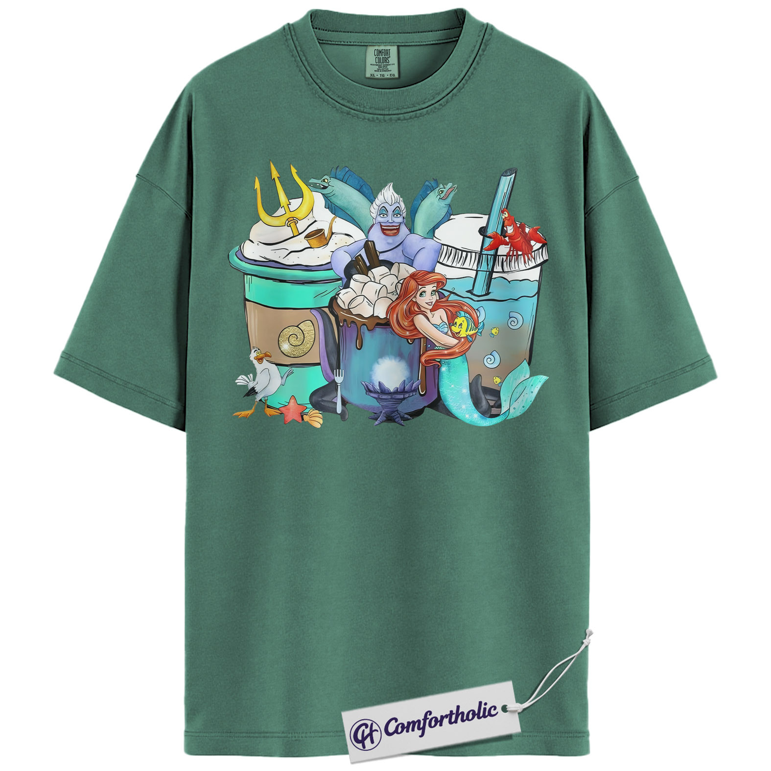 The Little Mermaid Shirt, Anime Graphic Tee, Comfort Colors Shirt - Image 11