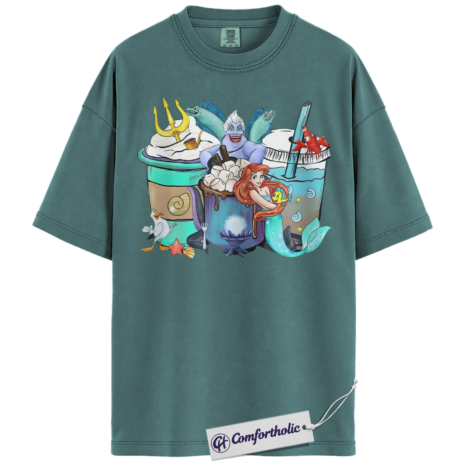 The Little Mermaid Shirt, Anime Graphic Tee, Comfort Colors Shirt - Image 12