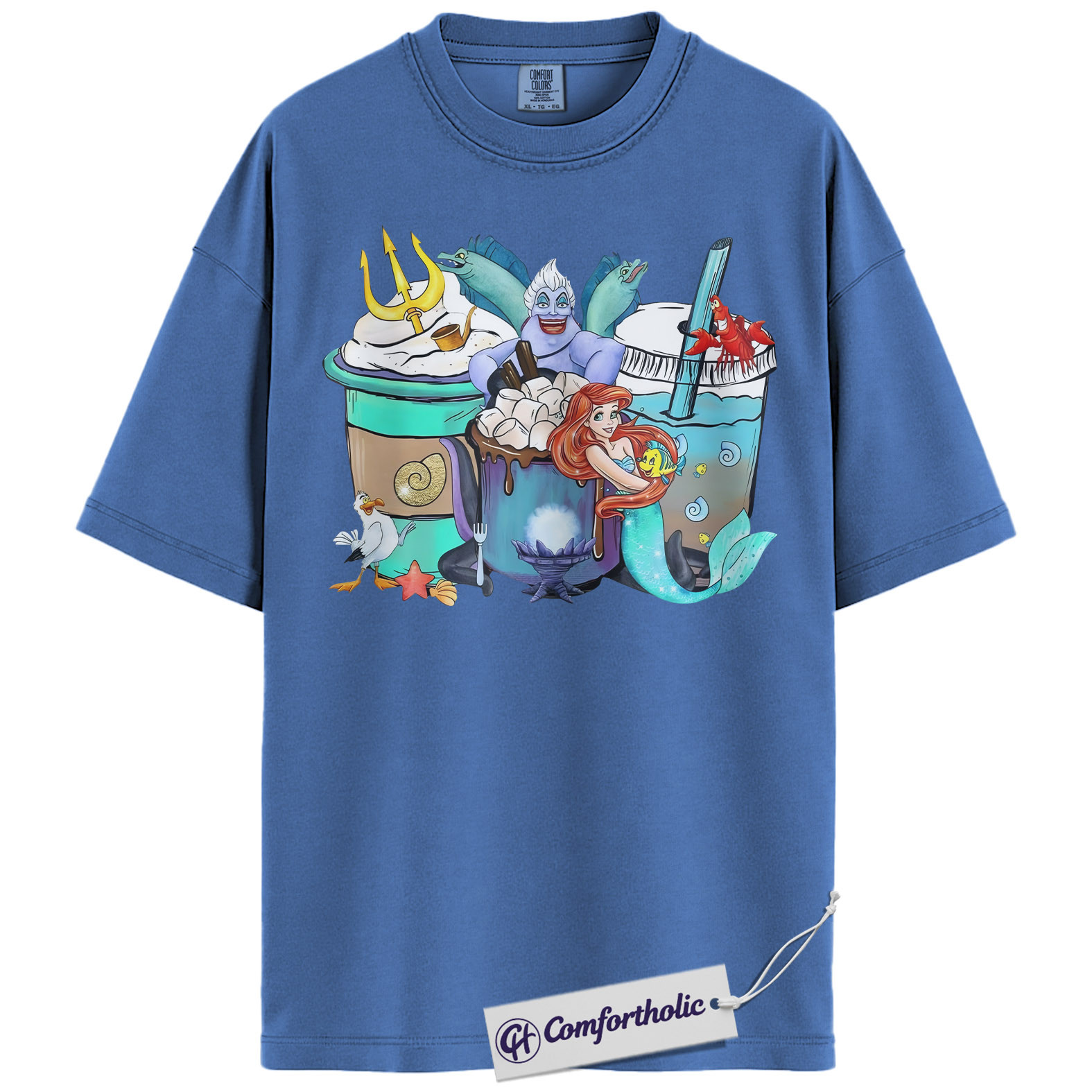 The Little Mermaid Shirt, Anime Graphic Tee, Comfort Colors Shirt - Image 13