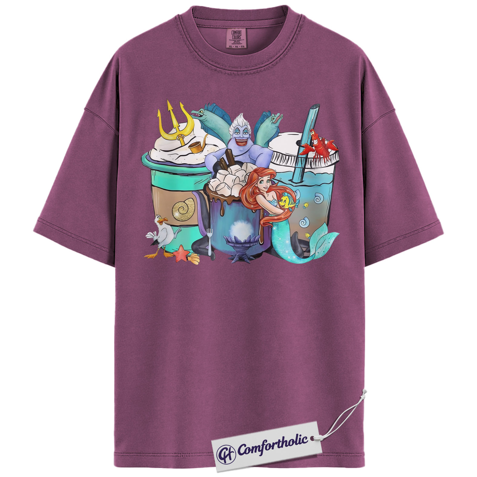The Little Mermaid Shirt, Anime Graphic Tee, Comfort Colors Shirt - Image 15