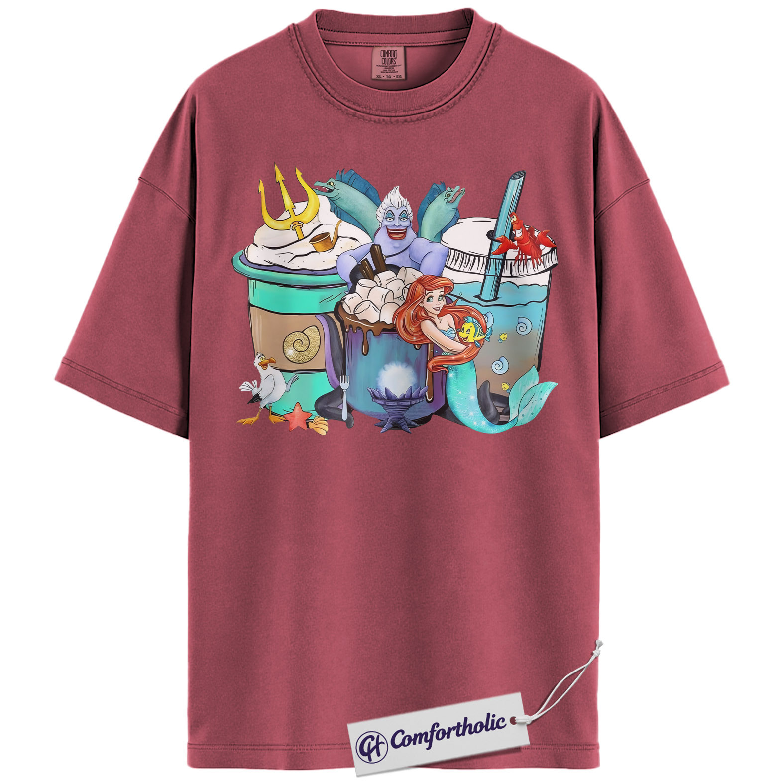 The Little Mermaid Shirt, Anime Graphic Tee, Comfort Colors Shirt - Image 18