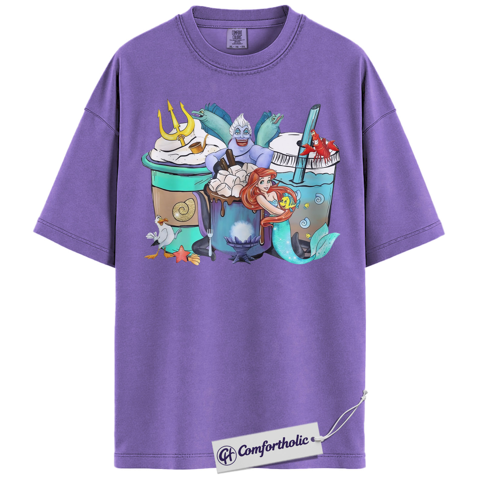The Little Mermaid Shirt, Anime Graphic Tee, Comfort Colors Shirt - Image 20