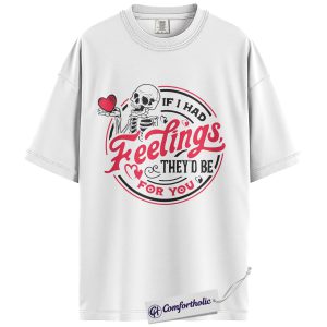 Alternative view of Sarcastic Valentine Skeleton Shirt, Dark Humor Gothic Graphic Tee, Anti Valentine Couples T-Shirt, Funny Valentine Gift for Boyfriend & Girlfriend, Comfort Colors Shirt