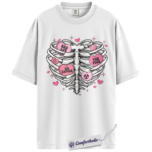 Alternative view of Radiology Valentine Shirt, Funny X Ray Heart Graphic Tee, Radiologic Technologist XRay Tech T-Shirt, Valentine Gift for Rad Techs & Radiology Students, Comfort Colors Shirt