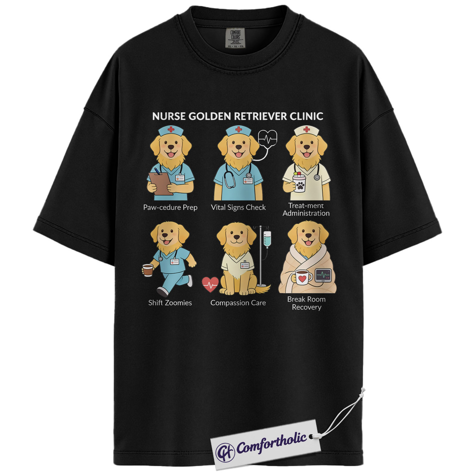 ICU Nurse Shirt, Minimalist Medical Icons Graphic Tee, Intensive Care Unit RN T-Shirt, Gift for ICU Nurses & Critical Care Staff, Comfort Colors Shirt - Image 3