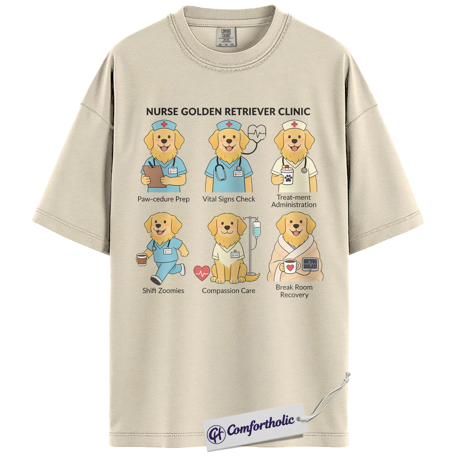 ICU Nurse Shirt, Minimalist Medical Icons Graphic Tee, Intensive Care Unit RN T-Shirt, Gift for ICU Nurses & Critical Care Staff, Comfort Colors Shirt