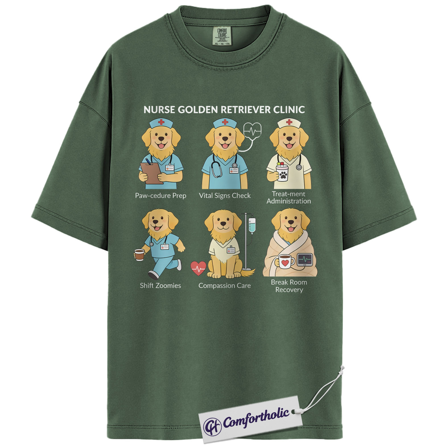 ICU Nurse Shirt, Minimalist Medical Icons Graphic Tee, Intensive Care Unit RN T-Shirt, Gift for ICU Nurses & Critical Care Staff, Comfort Colors Shirt - Image 5