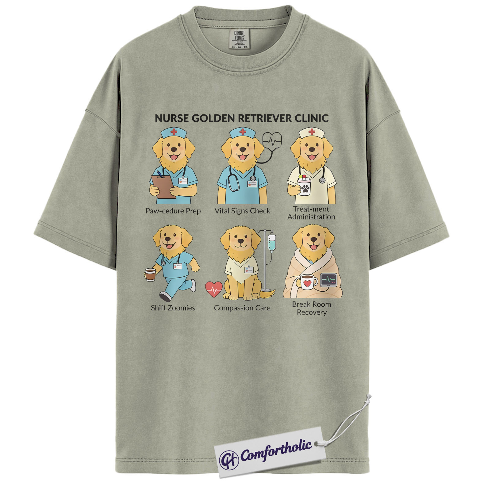 ICU Nurse Shirt, Minimalist Medical Icons Graphic Tee, Intensive Care Unit RN T-Shirt, Gift for ICU Nurses & Critical Care Staff, Comfort Colors Shirt - Image 6