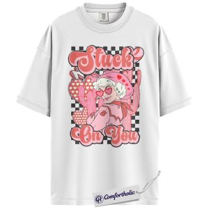 Alternative view of Western Valentine Shirt, Cute Cowgirl Cactus Graphic Tee, Stuck On You T-Shirt, Valentine Gift for Cowgirls, Comfort Colors Shirt