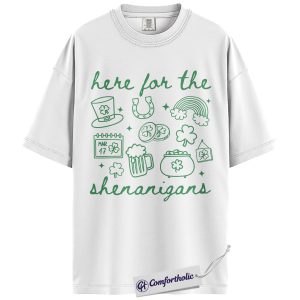 Alternative view of St Patrick’s Day Shenanigans Shirt, Funny Shamrock Irish Graphic Tee, Leprechaun Beer Party T-Shirt, St Paddy’s Day Gift for Friends, Comfort Colors Shirt