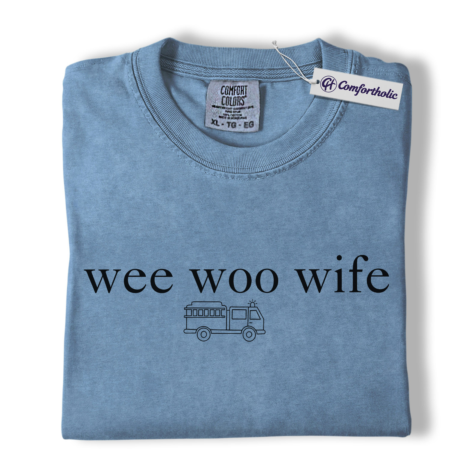 Firefighter Wife Shirt, Minimal Fire Truck Graphic Tee, Funny First Responder Spouse T-Shirt, Gift for Fireman Wife, Comfort Colors Shirt - Image 17