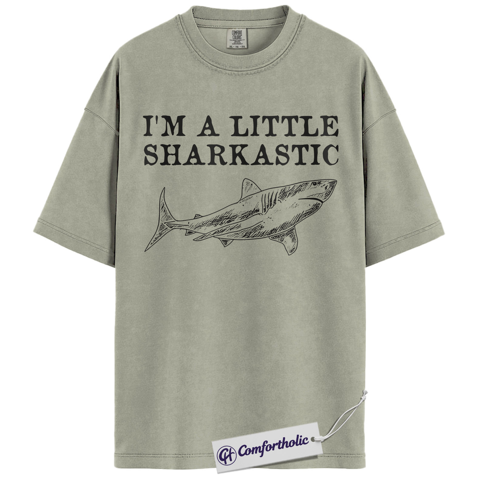 Sharkastic Shirt, Funny Shark Pun Graphic Tee, Shark Lover Ocean T-Shirt, Gift for Sea Animal Lovers, Comfort Colors Shirt - Image 6