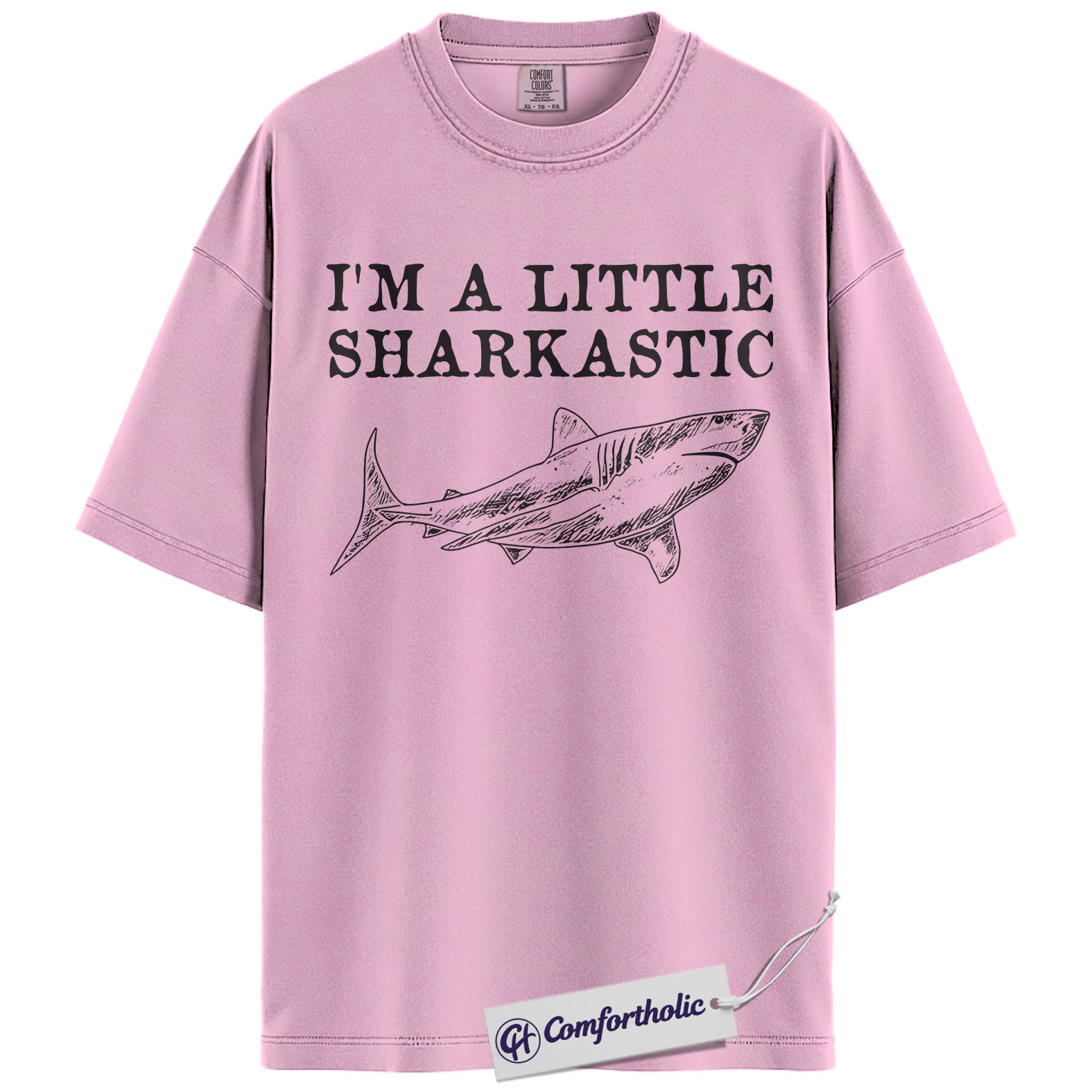 Sharkastic Shirt, Funny Shark Pun Graphic Tee, Shark Lover Ocean T-Shirt, Gift for Sea Animal Lovers, Comfort Colors Shirt - Image 8
