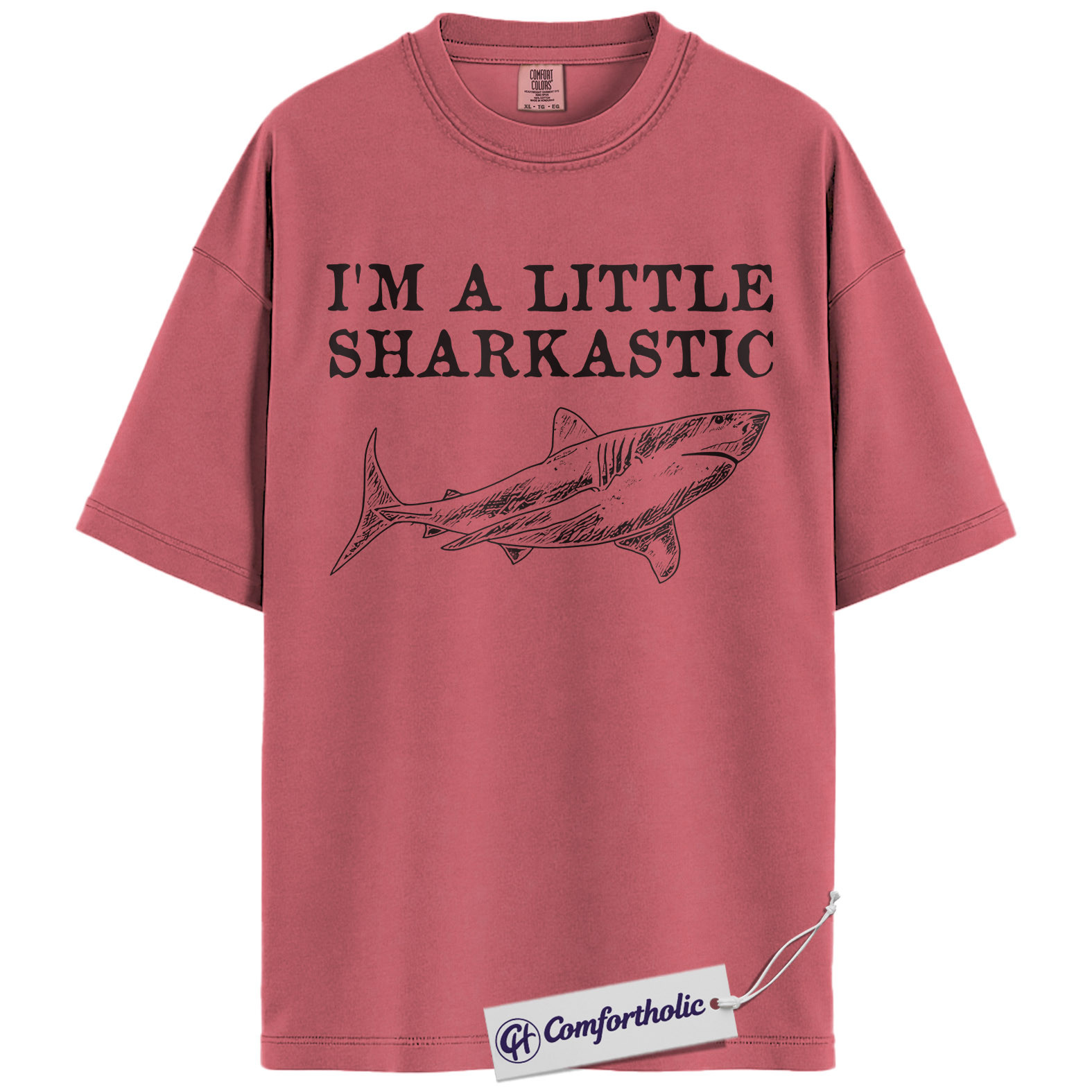 Sharkastic Shirt, Funny Shark Pun Graphic Tee, Shark Lover Ocean T-Shirt, Gift for Sea Animal Lovers, Comfort Colors Shirt - Image 9