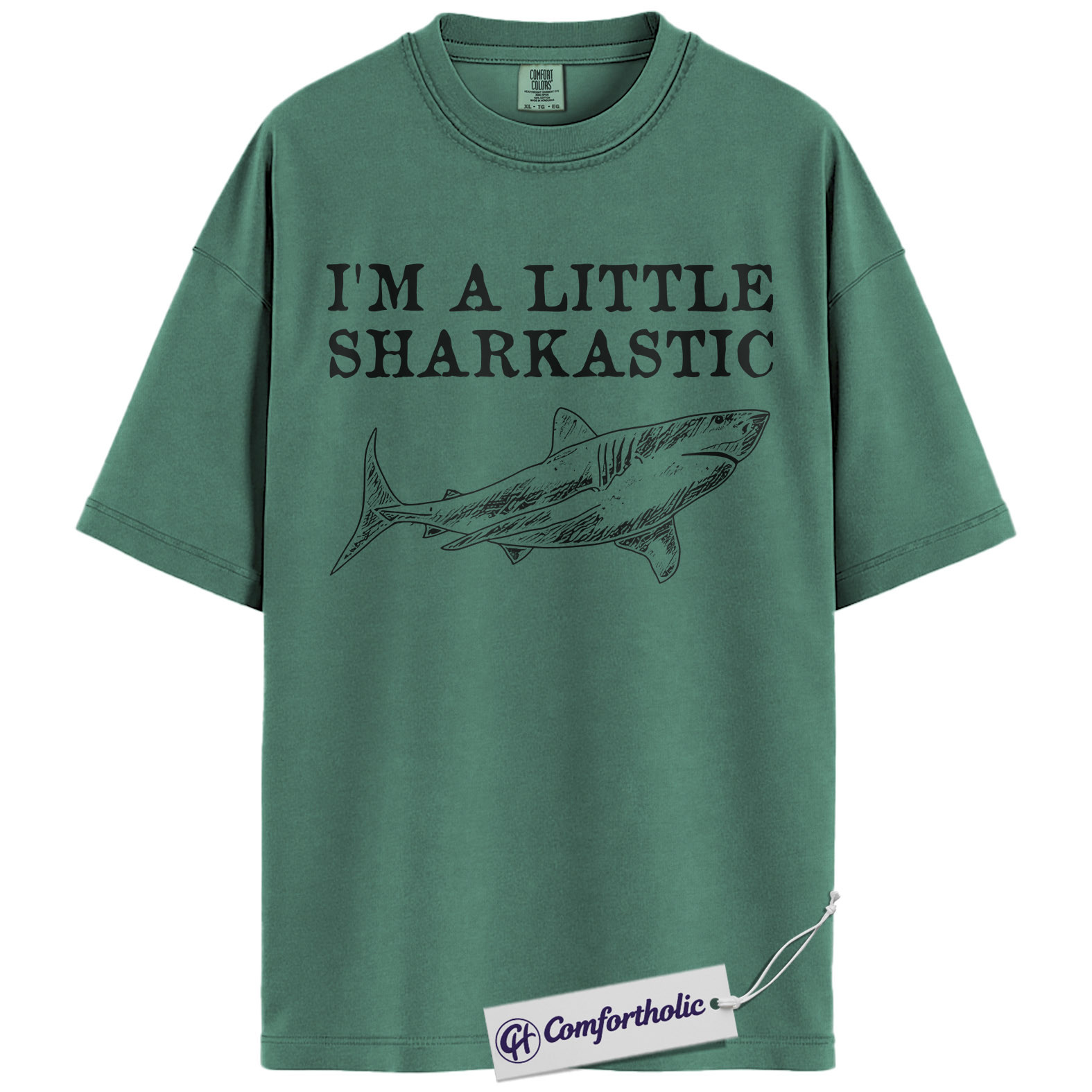 Sharkastic Shirt, Funny Shark Pun Graphic Tee, Shark Lover Ocean T-Shirt, Gift for Sea Animal Lovers, Comfort Colors Shirt - Image 10