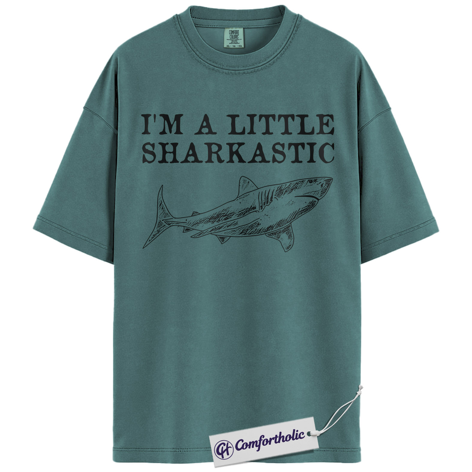 Sharkastic Shirt, Funny Shark Pun Graphic Tee, Shark Lover Ocean T-Shirt, Gift for Sea Animal Lovers, Comfort Colors Shirt - Image 11