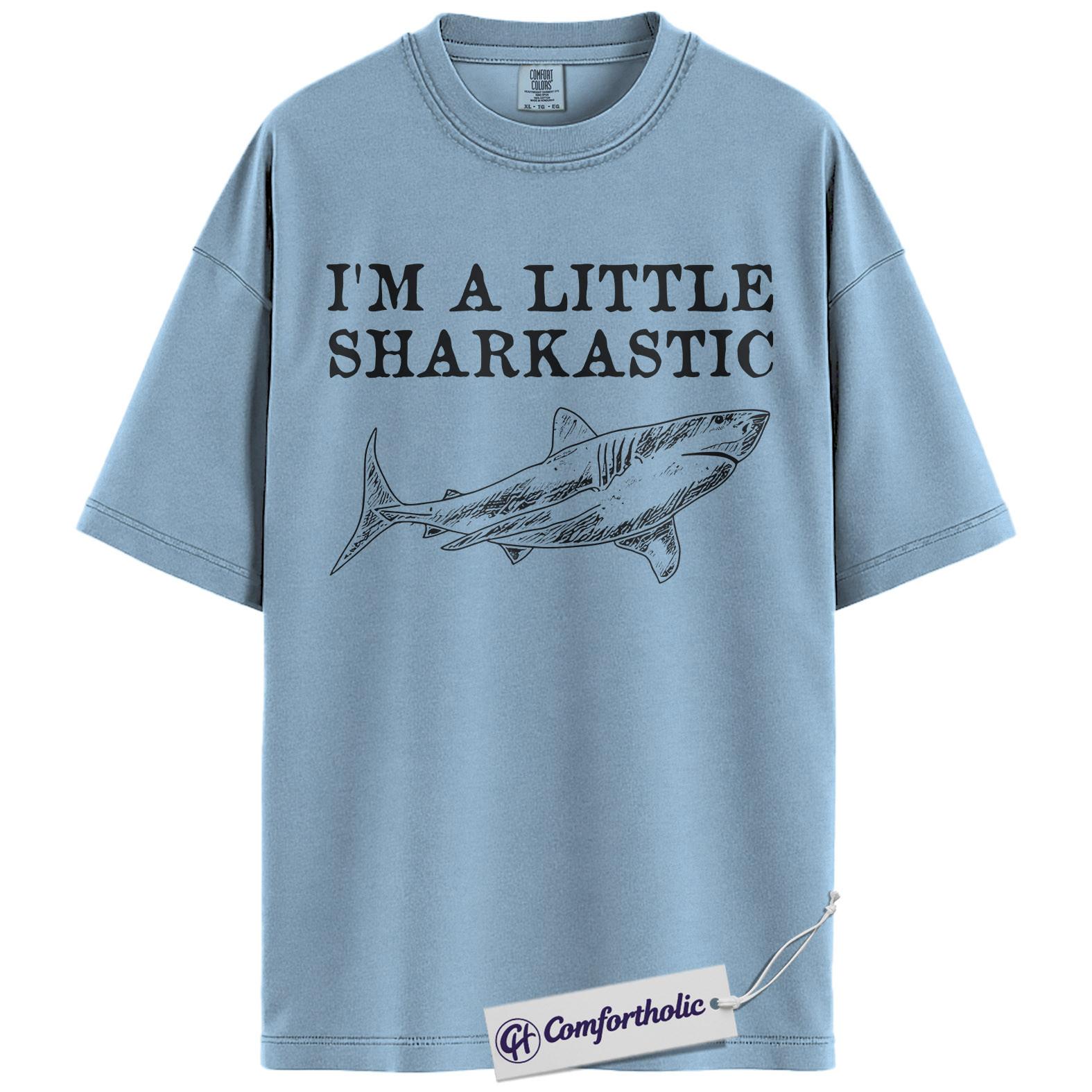 Sharkastic Shirt, Funny Shark Pun Graphic Tee, Shark Lover Ocean T-Shirt, Gift for Sea Animal Lovers, Comfort Colors Shirt - Image 14