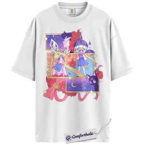 Alternative view of Tuxedo Mask Shirt, Usagi Tsukino Shirt, Sailor Moon Shirt, Anime Graphic Tee, Comfort Colors Shirt