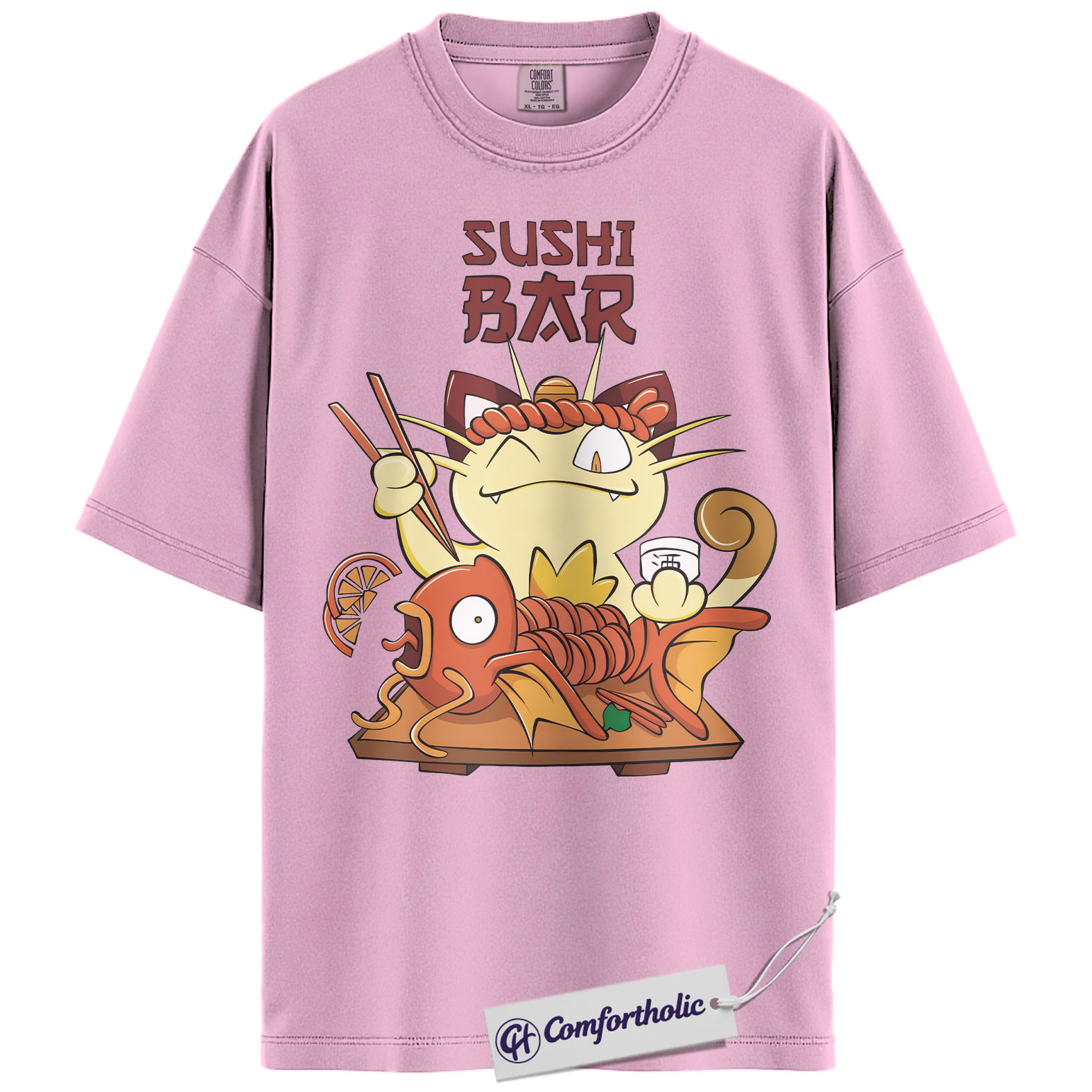 Meowth Shirt, Magikarp Shirt, Pokemon Shirt, PKM Shirt, Anime Graphic Tee, Comfort Colors Shirt - Image 8