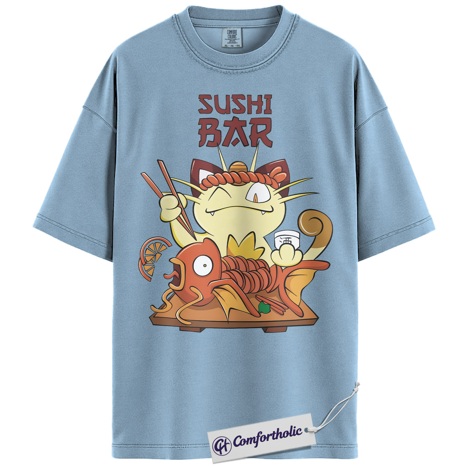 Meowth Shirt, Magikarp Shirt, Pokemon Shirt, PKM Shirt, Anime Graphic Tee, Comfort Colors Shirt - Image 14