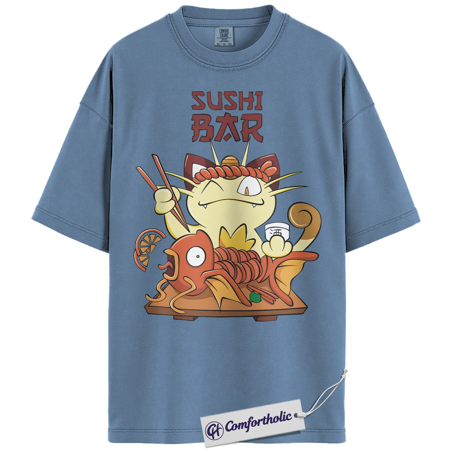 Meowth Shirt, Magikarp Shirt, Pokemon Shirt, PKM Shirt, Anime Graphic Tee, Comfort Colors Shirt - Image 17