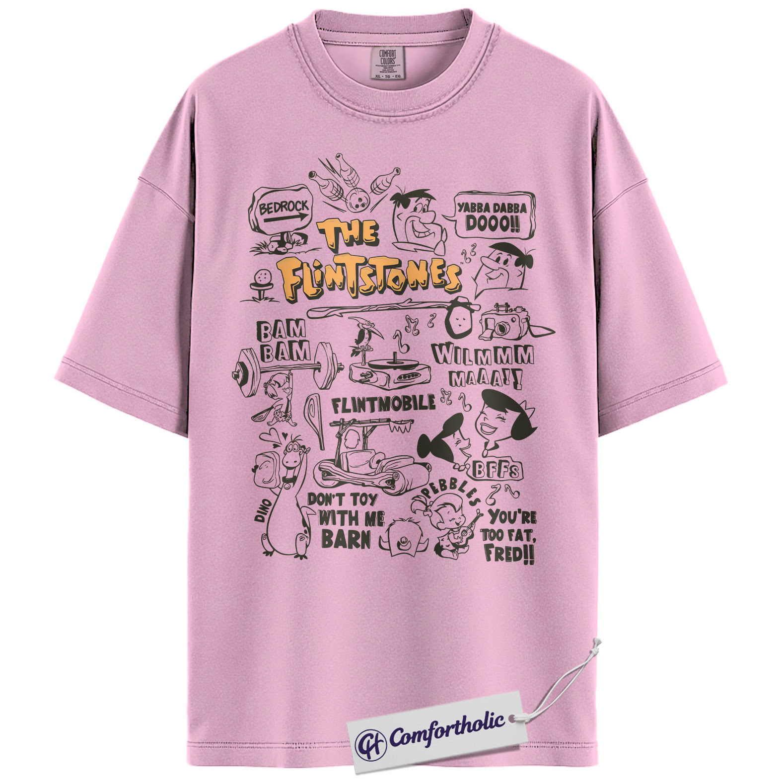 The Flintstones Shirt, Anime Graphic Tee, Comfort Colors Shirt - Image 5