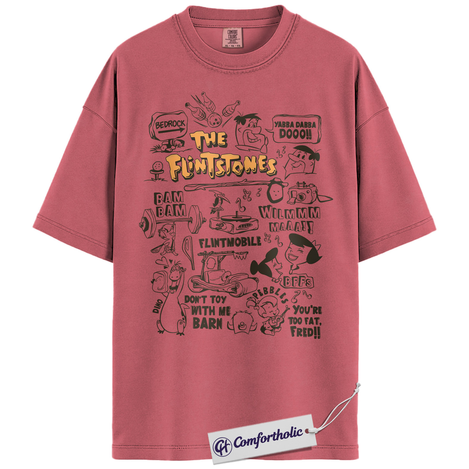 The Flintstones Shirt, Anime Graphic Tee, Comfort Colors Shirt - Image 6