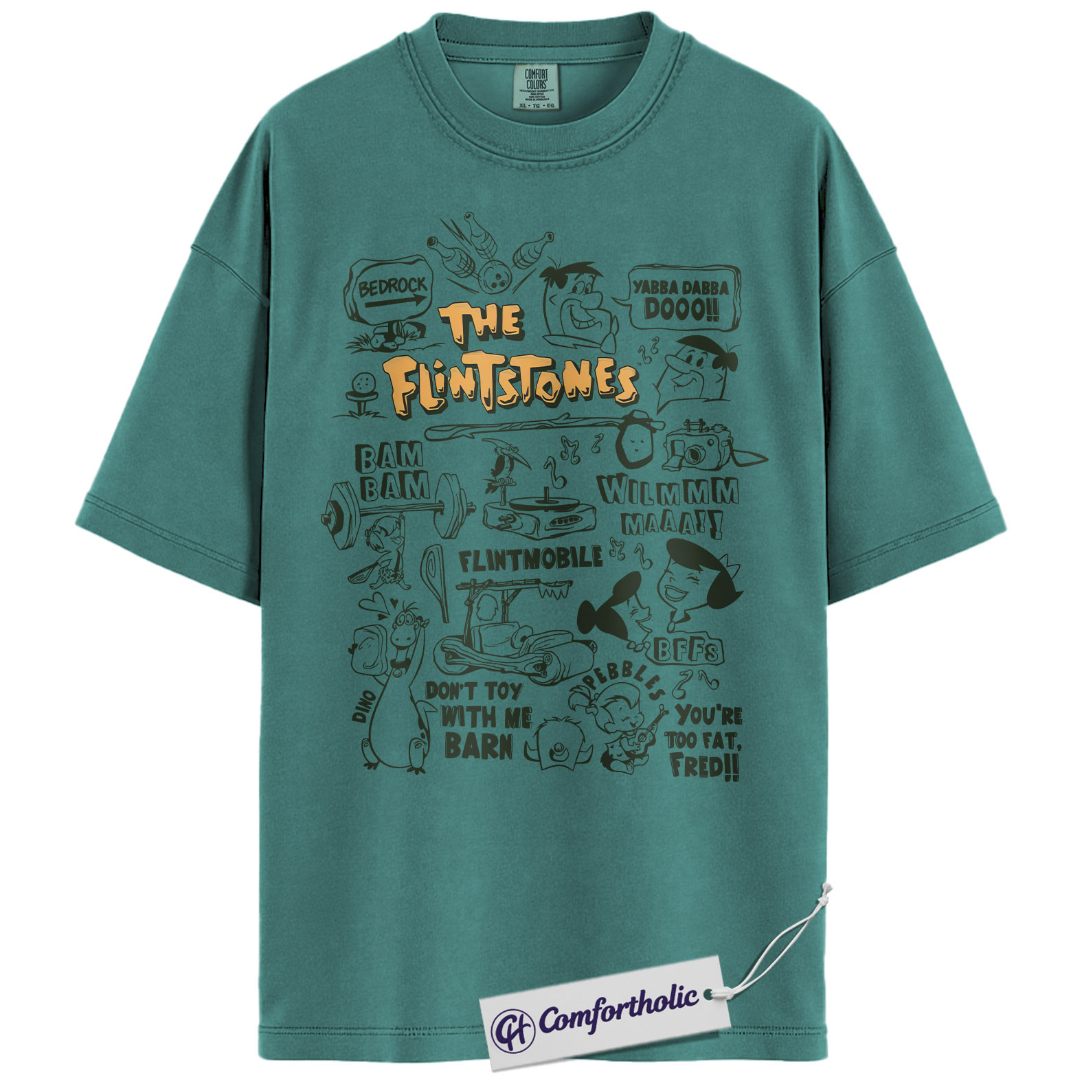 The Flintstones Shirt, Anime Graphic Tee, Comfort Colors Shirt - Image 10