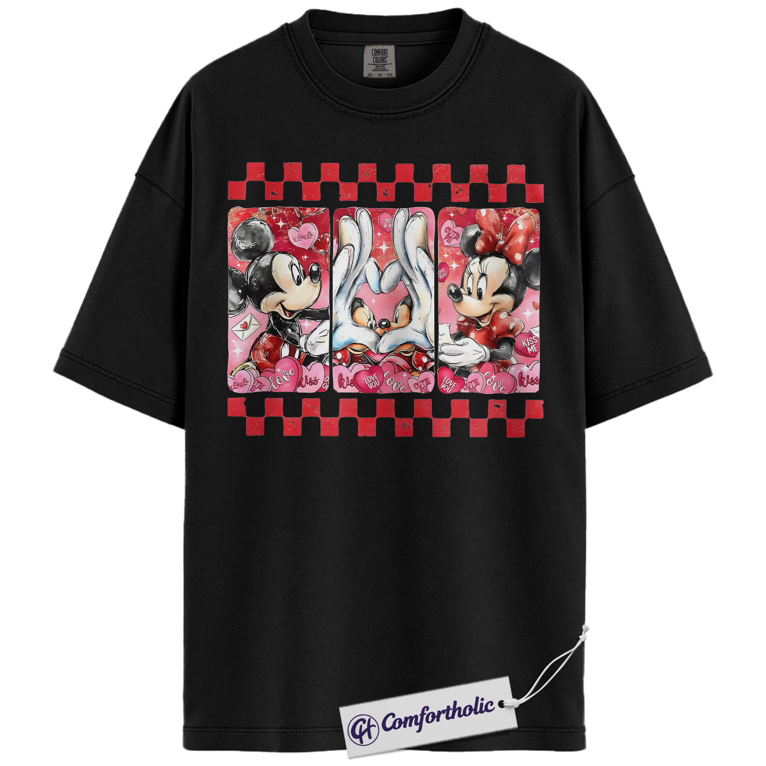 Mickey Mouse Shirt, Valentine Shirt, Anime Graphic Tee, Comfort Colors Shirt - Image 3