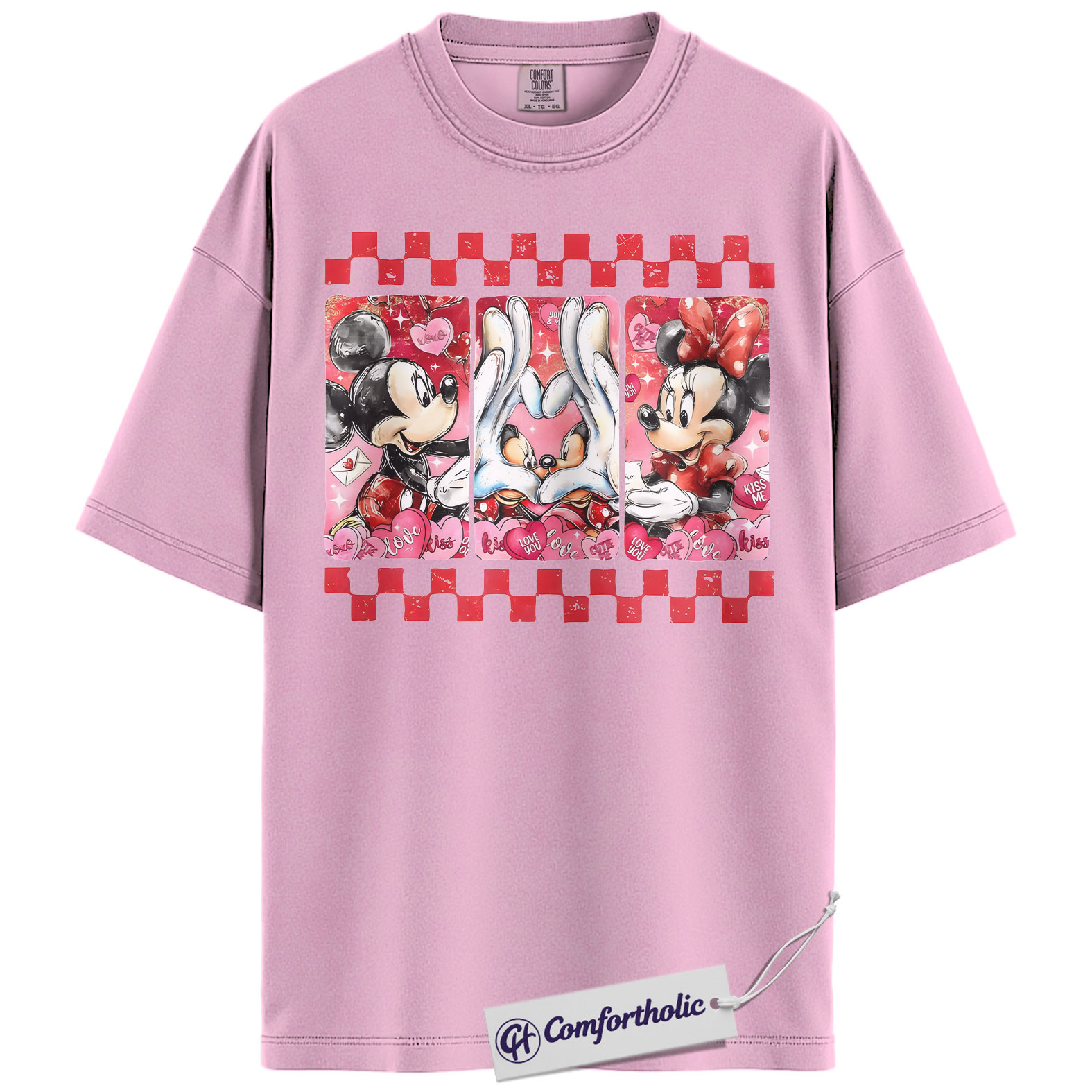 Mickey Mouse Shirt, Valentine Shirt, Anime Graphic Tee, Comfort Colors Shirt