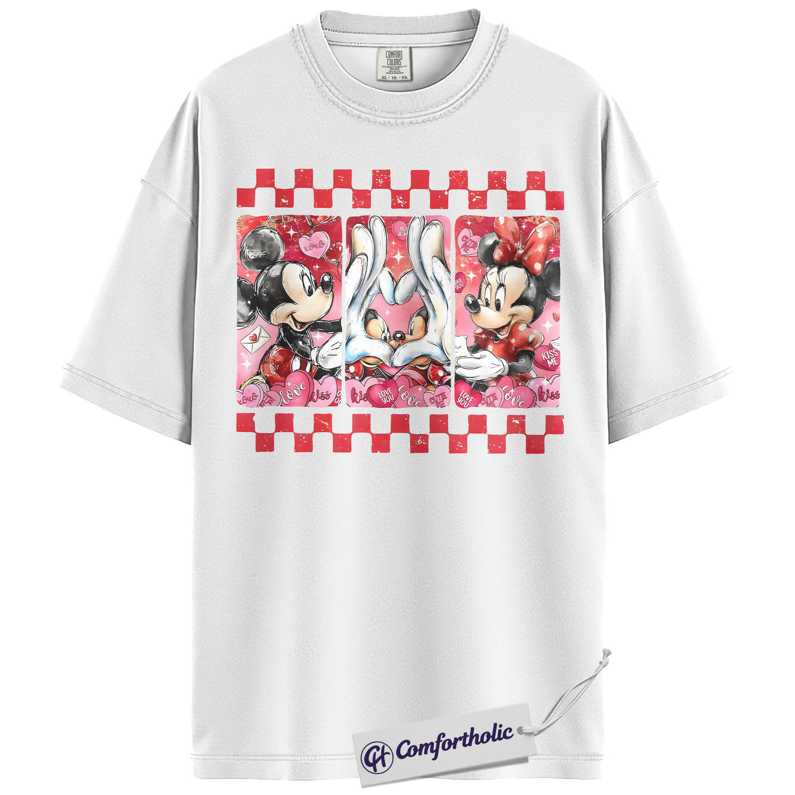 Mickey Mouse Shirt, Valentine Shirt, Anime Graphic Tee, Comfort Colors Shirt - Image 2