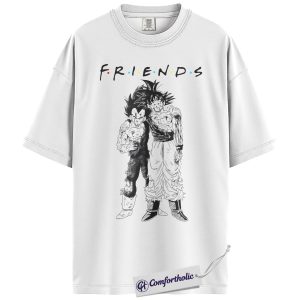 Alternative view of Son Goku Shirt, Vegeta Shirt, Dragon Ball Z Shirt, Anime Graphic Tee, Comfort Colors Shirt